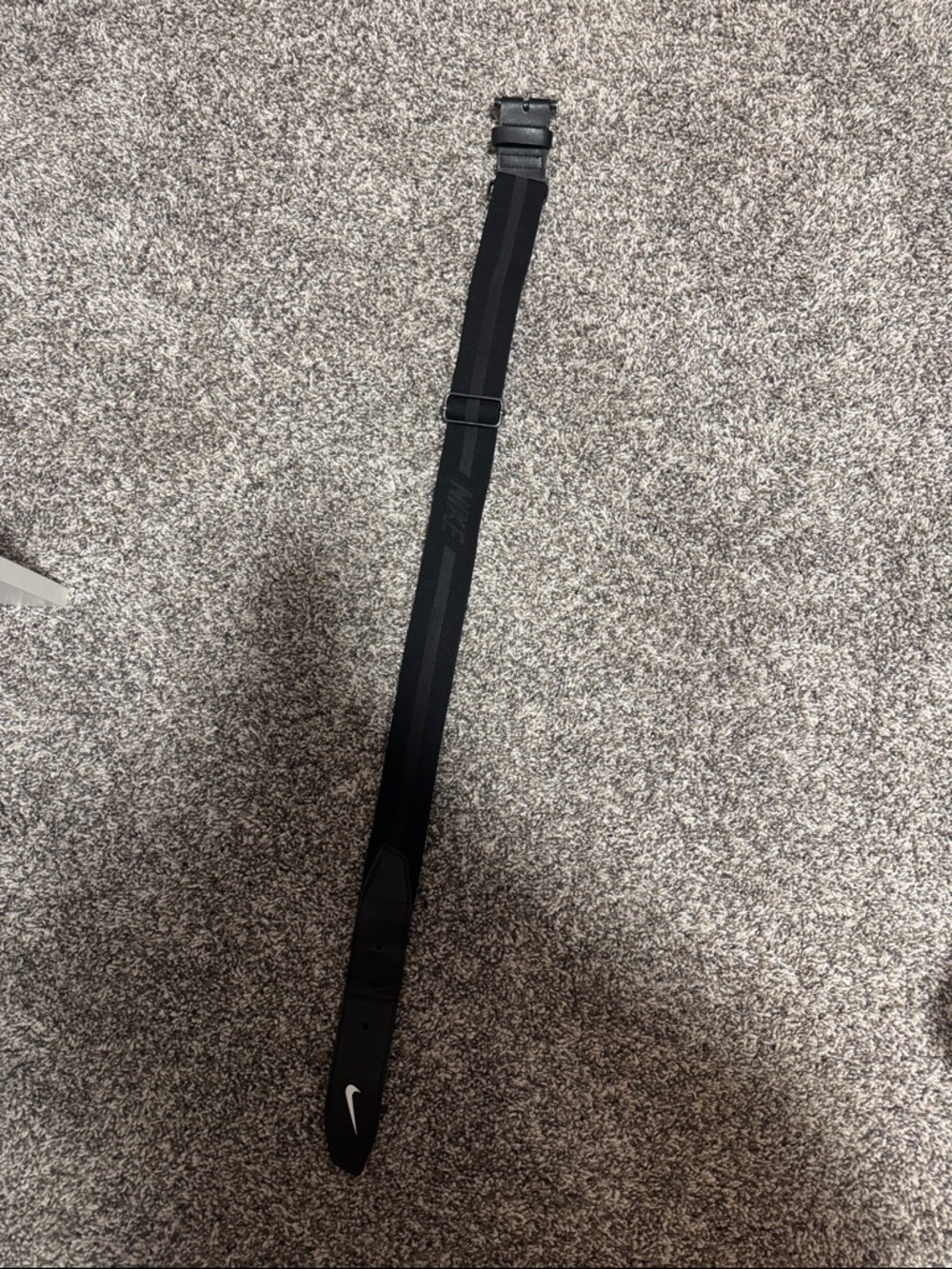 Nike Black Slim Sport Belt with Subtle Swoosh